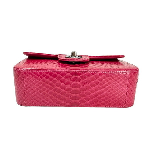 Chanel Python Shoulder Bag Mini Red Pink - Picture 3 of 5